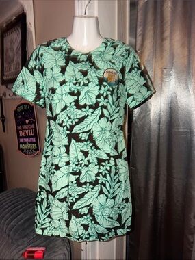 Women’s like new ZARA Floral Print Tunic Dress - Mint/Black XS